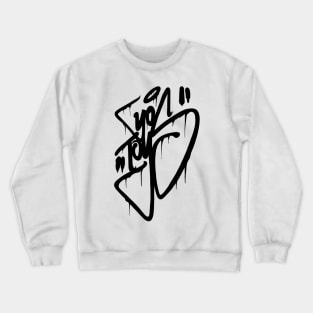 "YoToys" Design Graffiti Writing Tag No.1 - black Crewneck Sweatshirt